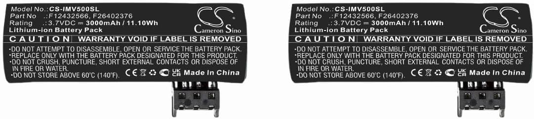 (2 Pack) XSP 2200mAh Battery for Ingenico Move 5000 Move 5000s Move 5000F PN F12432566 F26402376 3000mAh