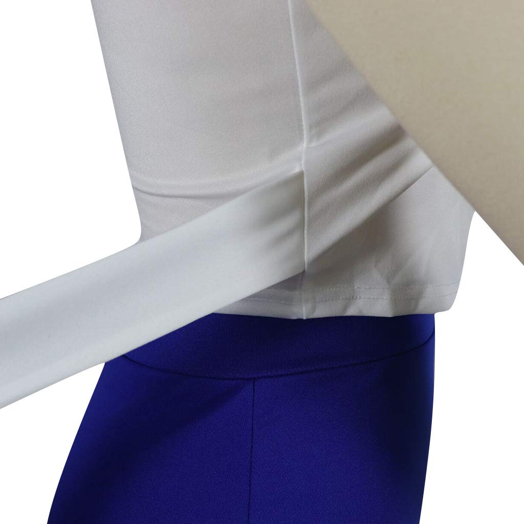 Strój do joggingu moda damska lato dwuczęściowe krótkie ubrania rękawy topy dekolt nadruk okrągły + spodnie do węzła na co dzień wyjątkowy, NIEBIESKI, M