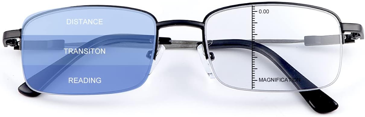 MIRYEA Photochromic Progressive Multifocus Reading Sunglasses UV Protection Transition Sun Readers Anti Blue Light Glasses - Image 2