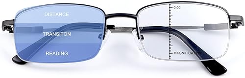 Miniatura 8 de LJIMI Fotocrómico Progresivo Multifocus Lectura Gafas de sol UV400 Protección Transición Lectores de Sol Gafas Anti Luz Azul