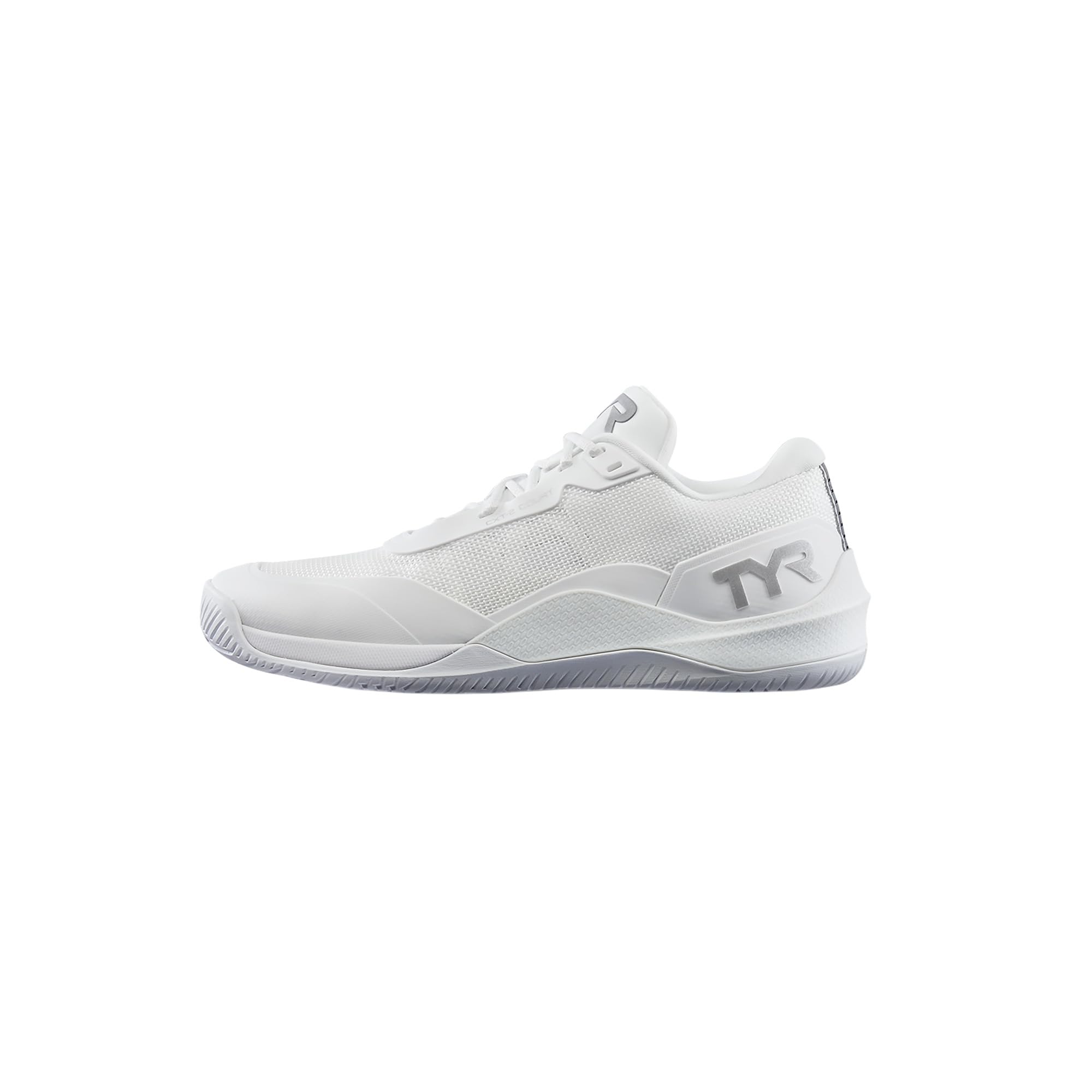 TYR Męskie buty treningowe CXT-2 Court Trainer – wspierające buty treningowe z amortyzowaną stabilnością, białe, 40 EU