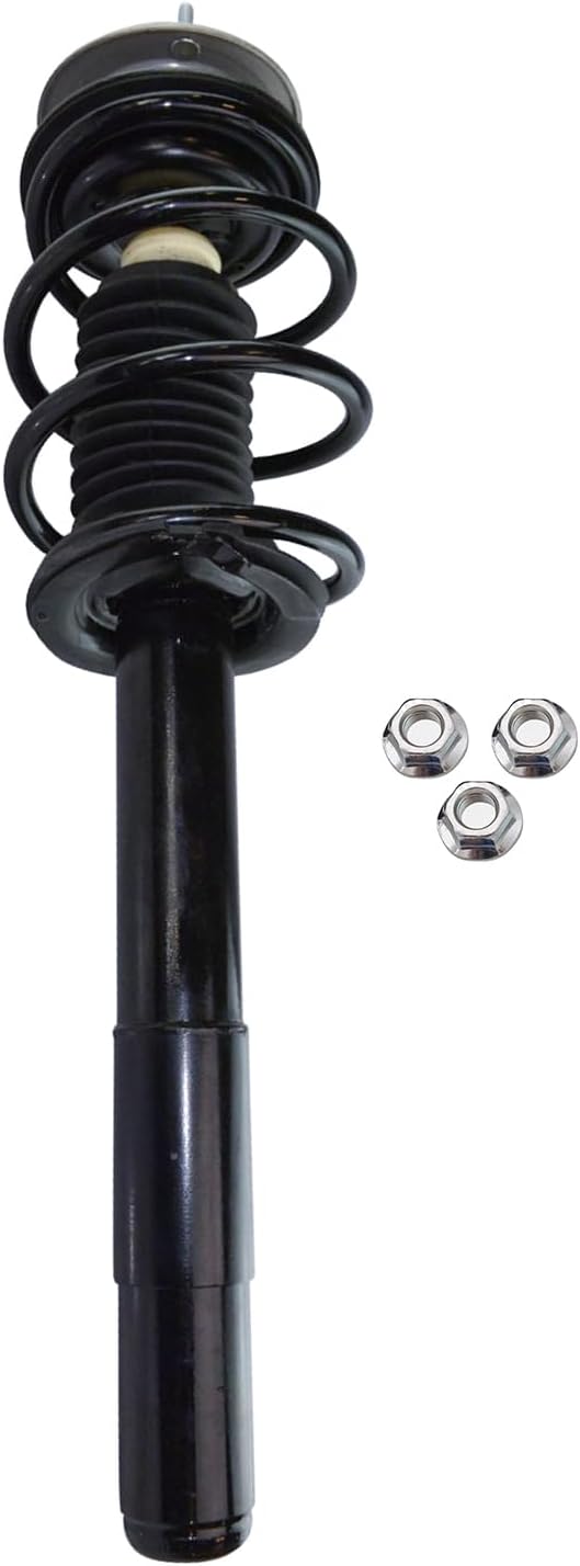 TRQ Front Left Right Complete Strut & Coil Spring Assembly Driver Passenger Side Compatible with 2001-2003 BMW 525i 1997-2000 528i 530i SCA57764