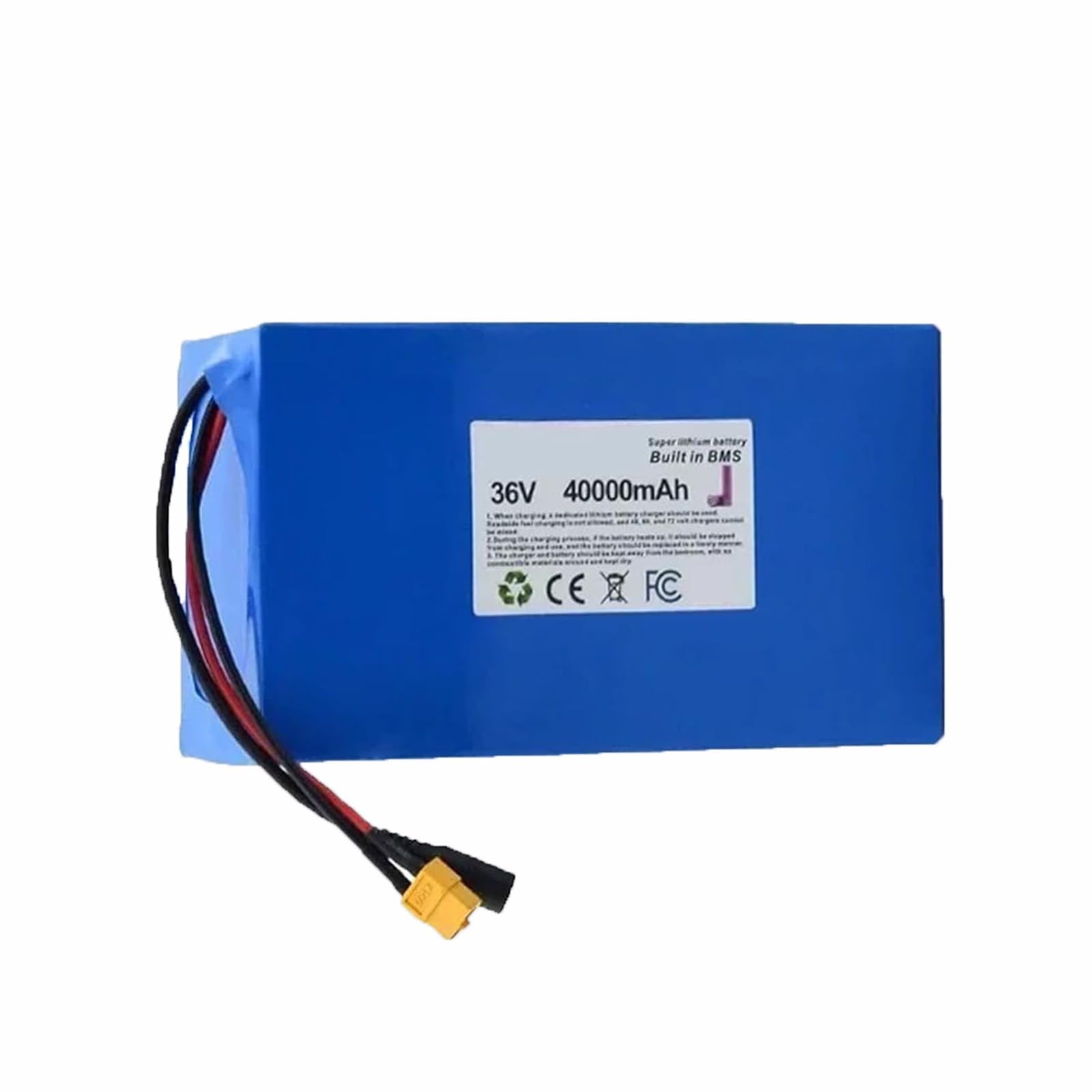 36V 40AH Batteria Impermeabile Agli Ioni Di Litio Per Bicicletta Elettrica 10S5P Batteria A Lunga Durata Per Monopattino Elettrico Batteria Per Monopattino A Due Ruote