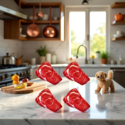 Juguete mordible con forma de comida para perros GANPUB 4 piezas miniatura 5
