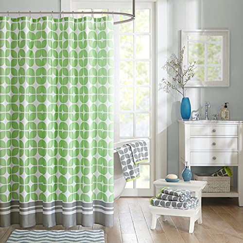 Intelligent Design Lita 100% Cotton Luxurious Bath Towel Set, Jacquard Geometric Design, Highly Absorbent, Quick Dry, Hotel & Spa Quality for Bathroom, Multi-Sizes, Grey/Green 6 Piece by Intelligent Design - Used condition - Image 2