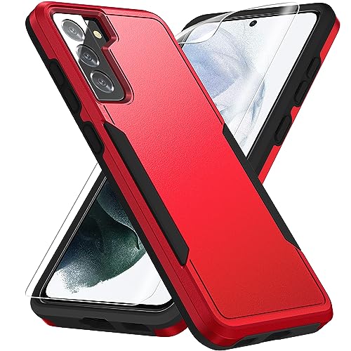 Image of for Samsung Galaxy S21 Case with HD Screen Protector, Red
