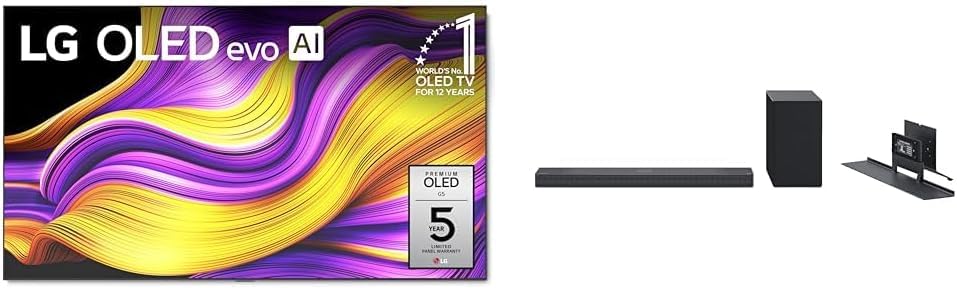 83-Inch Class OLED evo AI 4K G5 Series Smart TV OLED83G5WUA, 2025 + SC9S 3.1.3-Channel Dolby Atmos Soundbar Bundle