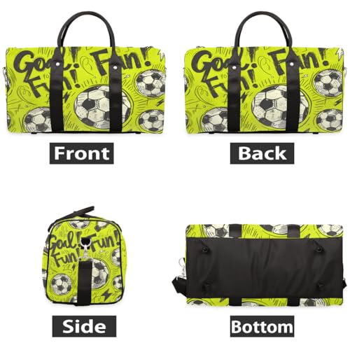 Soccer Ball Fans Travel Duffel bag for Men Women Weekender Overnight Bag Gym Bag Carry On Luggage Bags for Yoga Workout Sports2