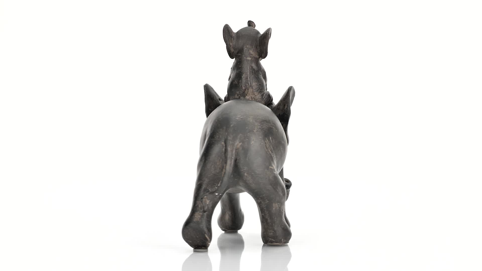 Lustiger Elefant Deko Figur In Knallrot - Wohnaccessoire Mit Punkte-Muster