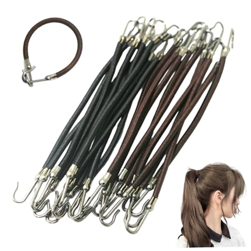 20 piezas de corbatas para el cabello, gancho de cabello de banda elástica, titulares de colas de caballo multifuncionales para niñas, titulares de colas de caballo de mujeres