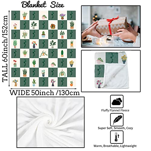 Domgoge Gifts for Plant Lovers Soft Cozy Blanket Throw - Image 3