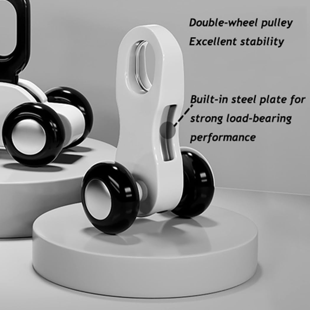 Ceiling Mount Double Curtain Rods Set - Adjustable 2.62FT Room Divider Track System for Living Room & Bedroom - Perfect for Curtains & Drapes