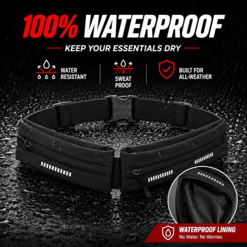 Image of Running Belt for Men Women, Waist Pack Phone Holder for Running, Travel | Fanny Pack for Women Men with Key Pocket, Water Resistant Bounce Free Adjustable Phone Waist Bag for Marathon Workout Jogging