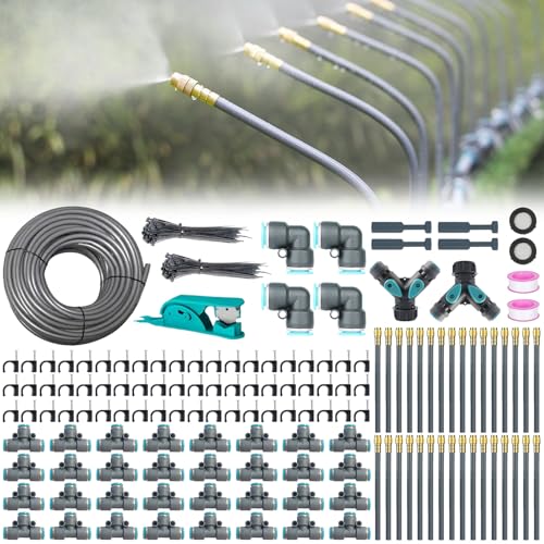 360° Curved Garden Automatic Irrigation System,Kit de Système D’Irrigation 60M,Systeme Irrigation Jardin,Kit D'irrigation de Brouillard,Arrosage pour...