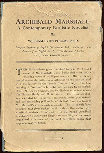 ARCHIBALD MARSHALL: A Contemporary Realistic No... B001E9GAQO Book Cover