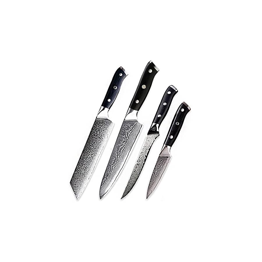 Kitchen-Knife-Sets-4-Pcs-Kitchen-Knife-Set-Japanese-VG10-Damascus-Steel-Kitchen-Knives-Chef-Kiritsuke-Boning-Paring-Knives-G10-Handle-MAYiT2855 Kitchen Knife Sets, 4 Pcs Kitchen Knife Set Japanese VG10 Damascus Steel Kitchen Knives Chef Kiritsuke Boning Paring Knives G10 Handle, MAYiT2855