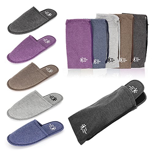 Sunshine Code Women's Memory Foam Cotton Washable Slippers with Matching Travel Bag for Home Hotel Spa Bedroom4