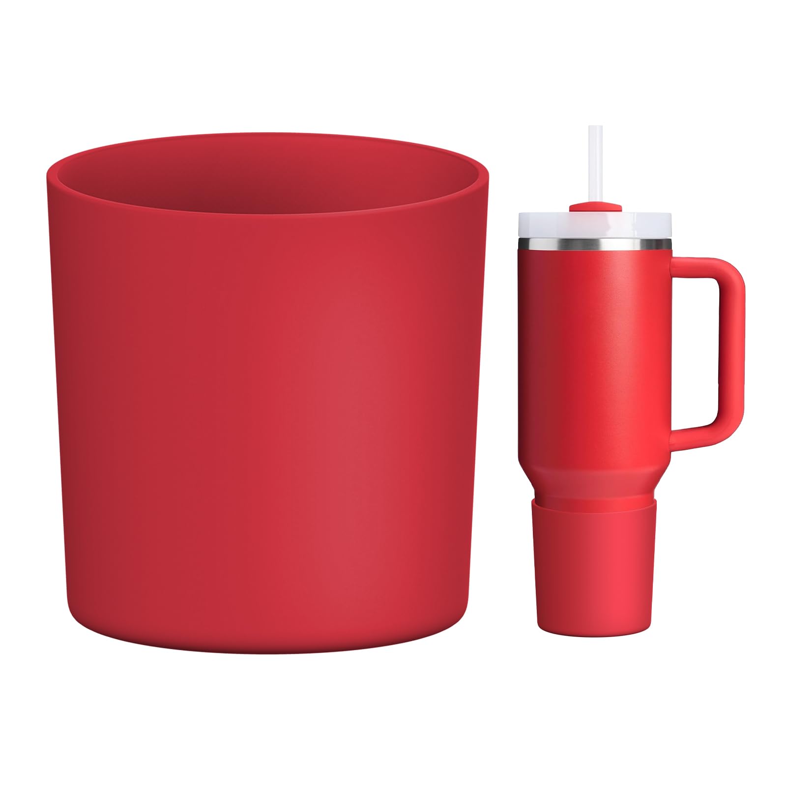 WUQID Higher Silicone Boot Compatible with Stanley Quencher H2.0 & IceFlow Flip & ProTour 40oz 30oz 20oz 14oz, Fit Same Diameter 14oz 20oz 30oz 40oz