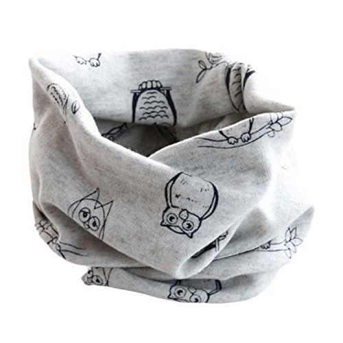 BZLineu00ae Bébé Fille Garçon Tour de Cou d'automne-Hiver | Tour de Cou en Coton, avec Motif des Hiboux Imprimés