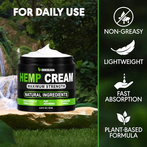 Image of Advanced Hemp Cream with Arnica, Magnesium - 4,23 OZ - Maximum Strength Gel | Hemp Lotion - Magnesium Cream with Hemp Oil, MSM, Alpha Lipoic Acid, Myrrh - Non-Greasy, Fast Absorption, Lighweight Gel