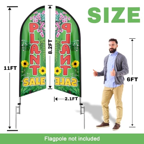 Drapeau à plumes en polyester publicitaire pour enseigne de commerce - 3