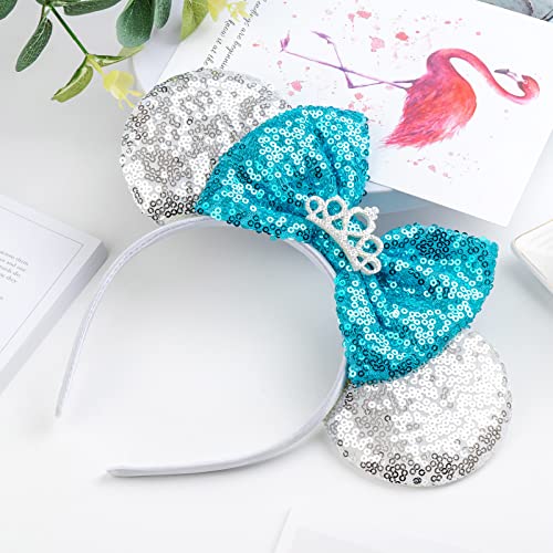 Image of DRESHOW Mouse Ears Bow Headbands Glitter Party Decoration Cosplay Costume for Women