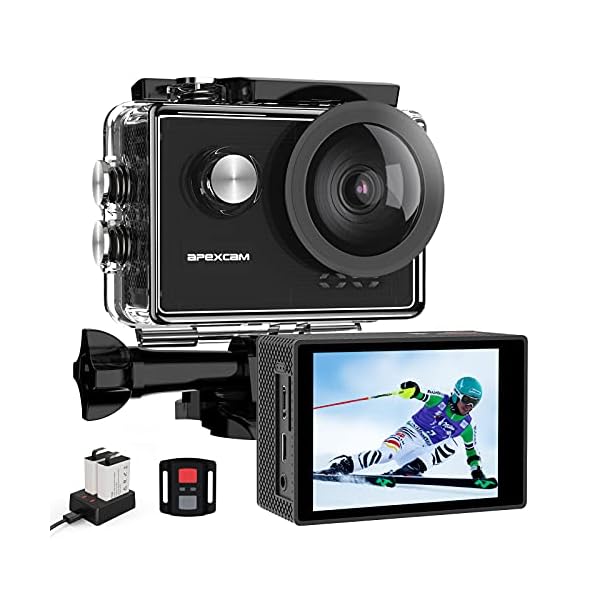 Apexcam 4K 60FPS Cámara Deportiva 20MP WiFi Cámara subacuática EIS Impermeable 40M