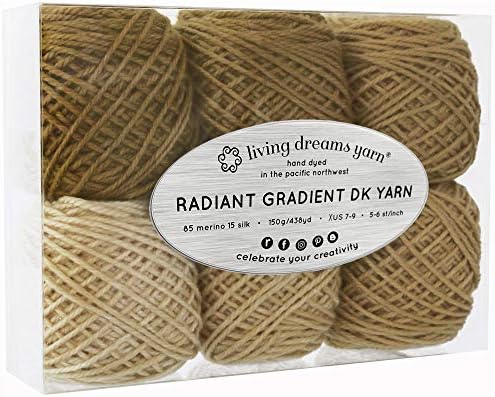 Living Dreams Radiant Gradient DK Yarn. Super Soft Merino Silk. USA Hand Dyed: Earth Day