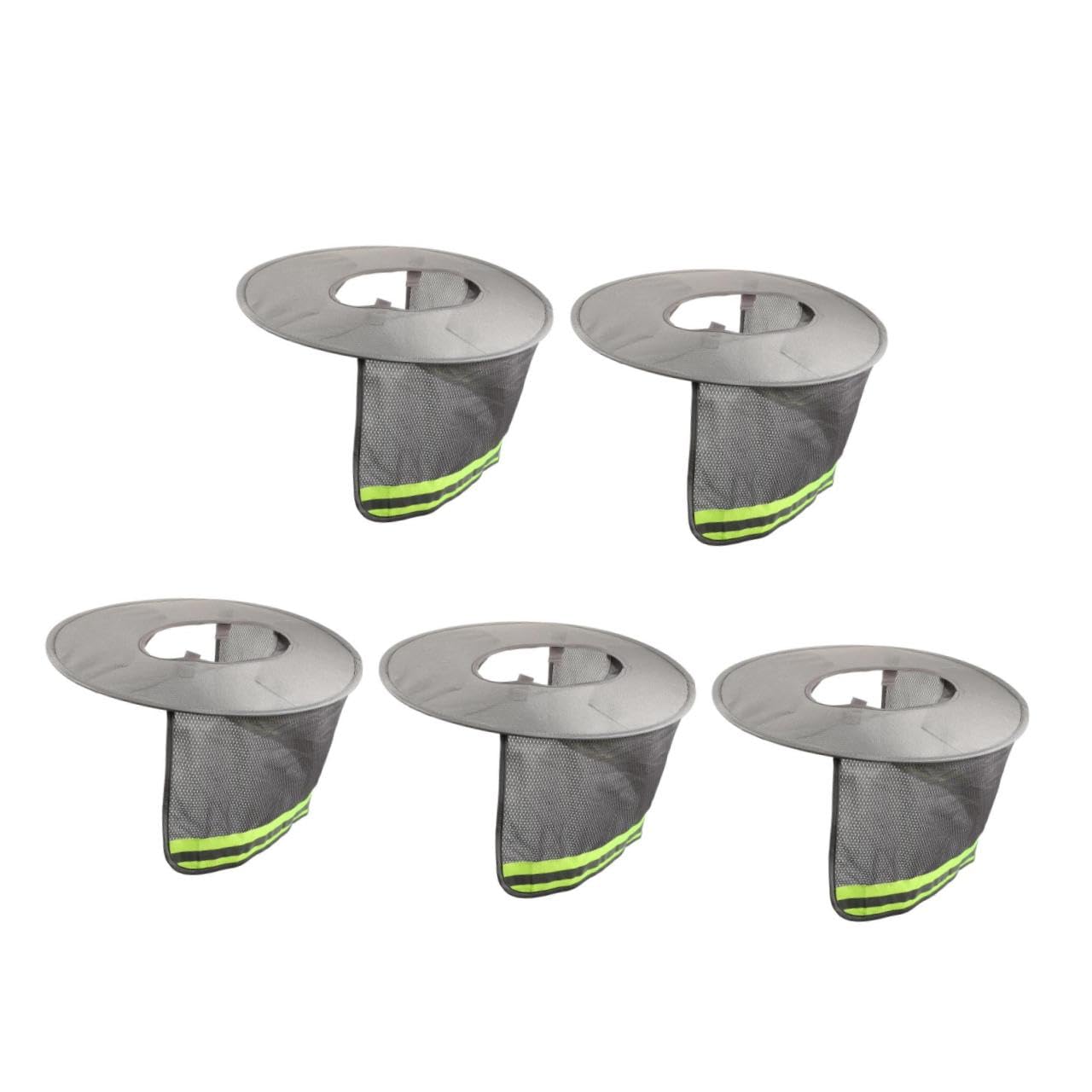 ORFOFE 5pièces Casque De Sécurité avec Solaire Visière Et Couvre-Nuque Accessoires pour Gris Réfléchissant UV