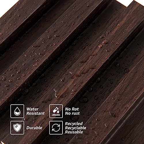 Art3d Slat Wall Panel for Modern Decor, WPC Acoustic Diffuser Panel, 8-Pack 96 x 6in. Black Walnut by Art3d - Image 7