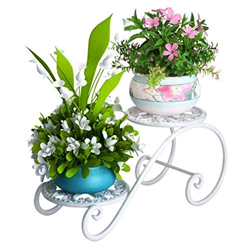 WAJI Iron flower shelf rack floor type home multi-storey indoor simple flower pot rack-1