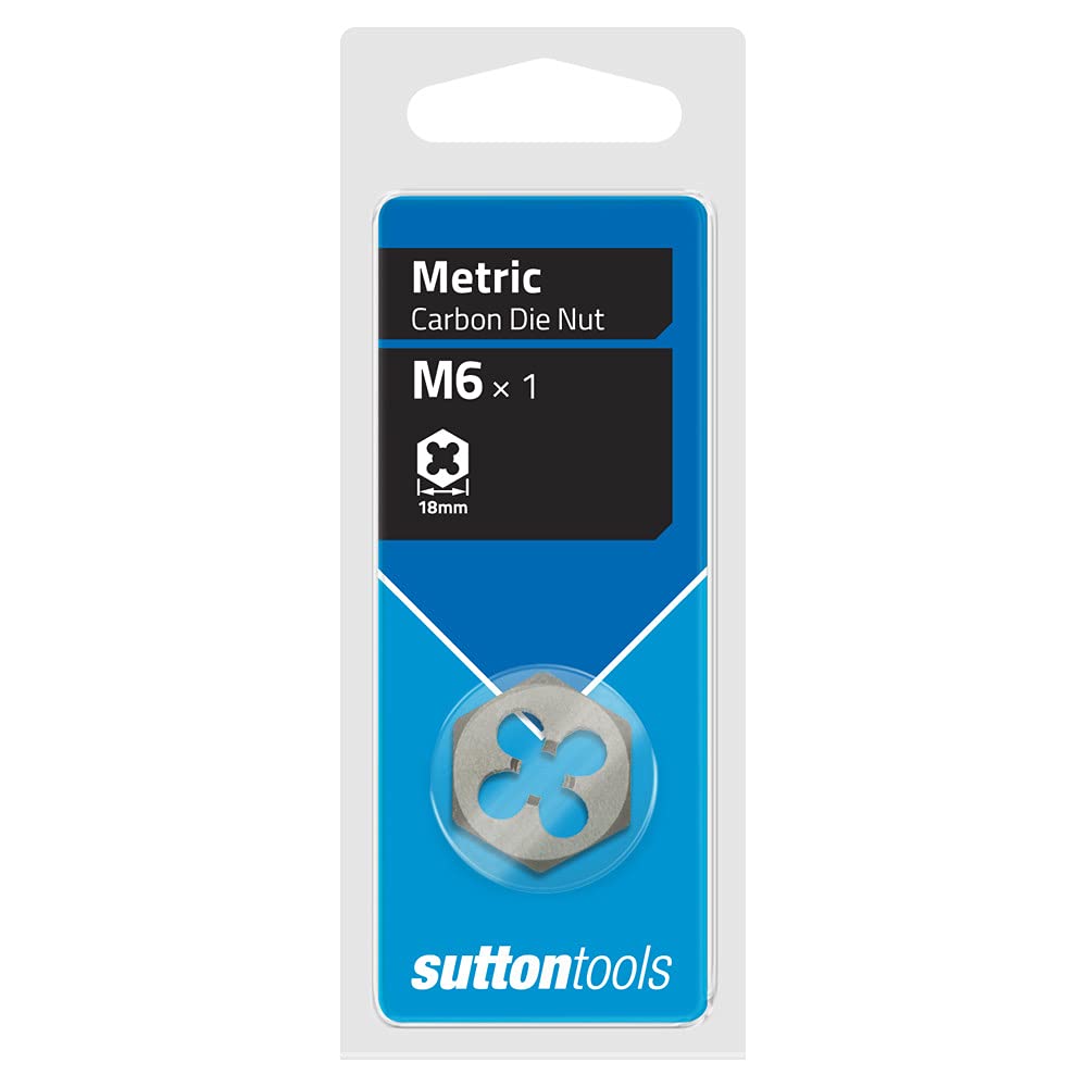 Écrou à matrice M6 x 1 Sutton M440 en acier au carbone pour filetage manuel