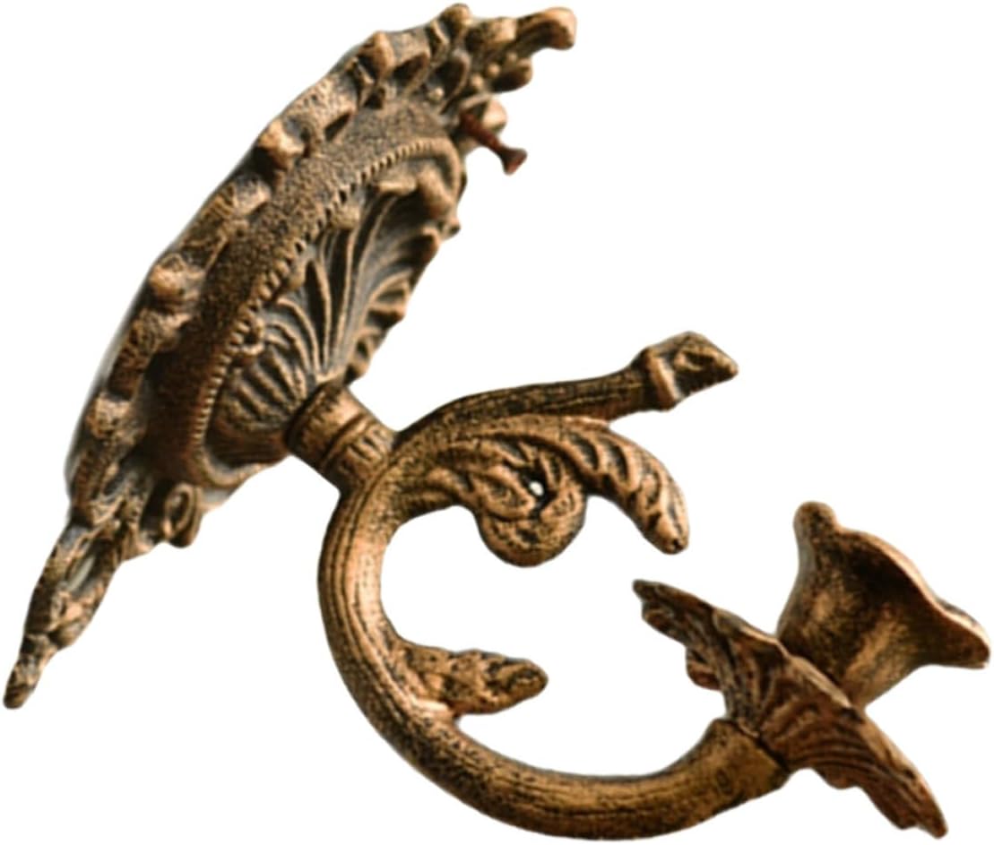 Vintage Cast Iron Wall Candle Holder Decorative Hanging Piece in European Aristocratic Style, Rustic Antique Iron Sconce for Dining Room and Living Room Decor