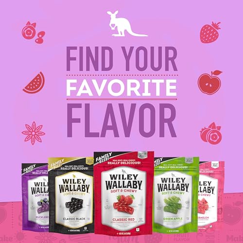 image for Wiley Wallaby Licorice 10 Ounce Classic Red, Watermelon, & Blasted Ber