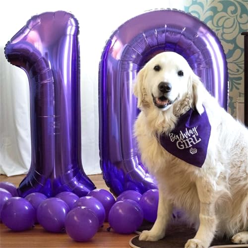 Image of Purple 1 Balloon Number for Girls 1st Girls Birthday, 40 Inch Large Number Foil Balloons, Foil Helium for Women 31 Years Old Birthday Party Anniversary Graduation Party Decoration Kids Supplies