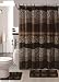 AF 18 Piece Bath Rug Set Leopard Brown Bathroom Rugs Zebra Shower Curtain Mat/Rings Towel Set- Animal Coffee