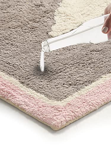 Image of SASHAA WORLD Star Patterned Bathmat, Ultra Soft and Absorbent Bathroom Bathmat with Anti-Skid Latex Backing, Modern Design, Plush Comfort | Ideal for Stylish Bathroom Decor |50x80cm