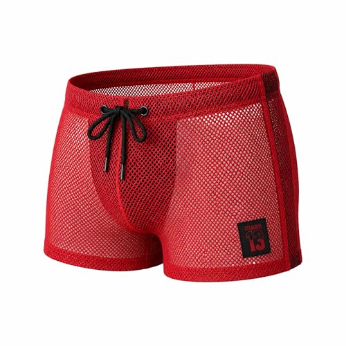 Chain Reaction Mesh Jock Short Red short short de sport rouge pour clubbing
