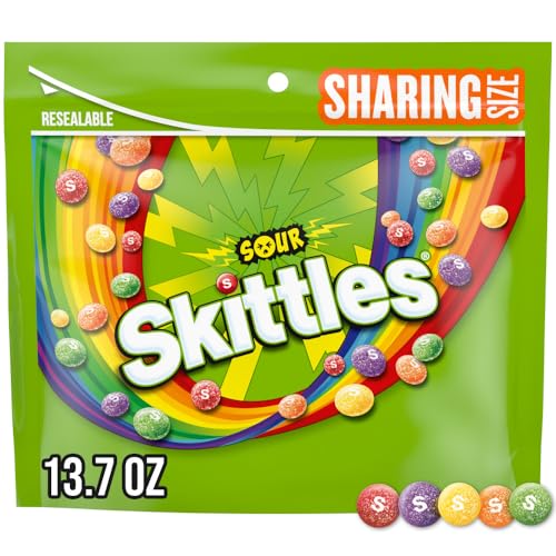 SKITTLES Sour Chewy Candy, Share Size, 13.7 Oz Bag - image 1