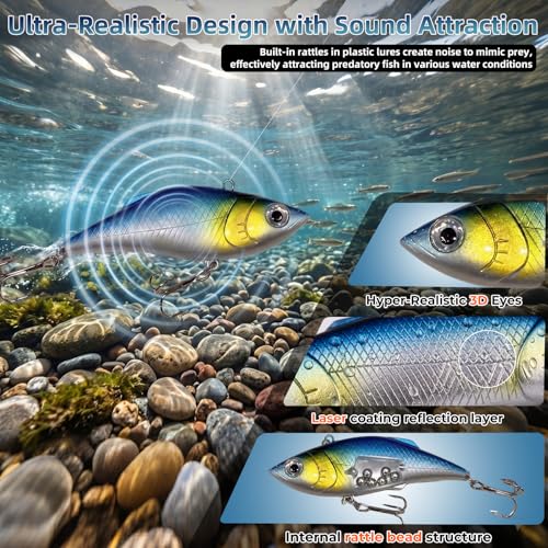 ShinHye Fishing Lures Kit de Pesca 193Pcs Accesorios y Caja de Aparejos miniatura 6