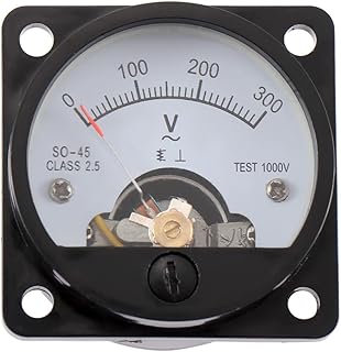 Leadigol Analog Voltmeter,Voltmeter Gauge Current Voltmeter Analog Dial AC 0-300V Round Voltage Gauge Meter Volt Tester Panel Volt Guage Voltage