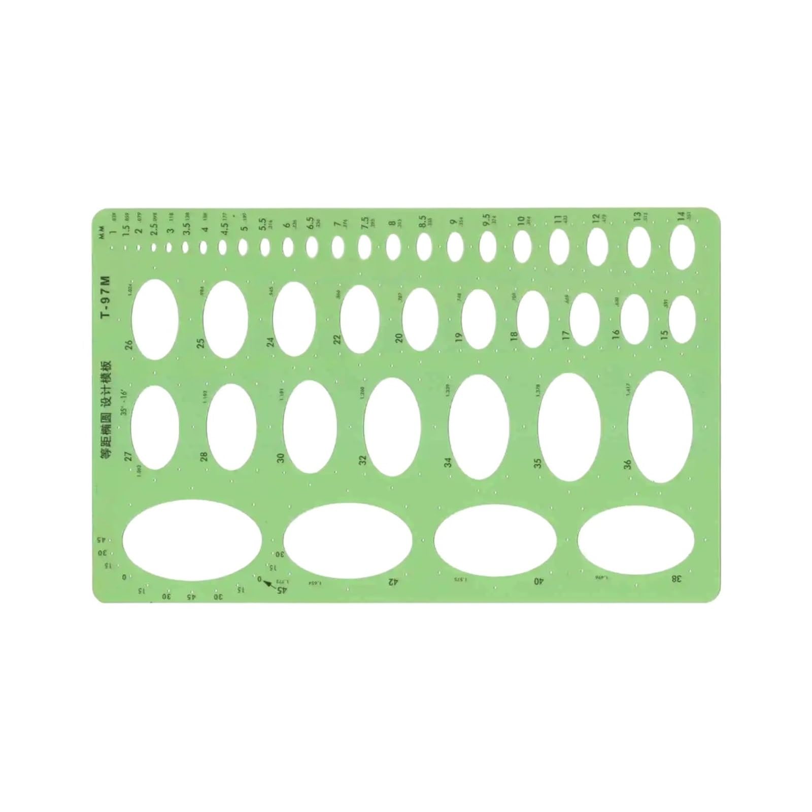 Ruler for Diamond Painting Jewelry Design Template Diamond Gemstone Drafting Ruler Kit Formwork Rulers Designer Tools Supplies(1pc T-97M)