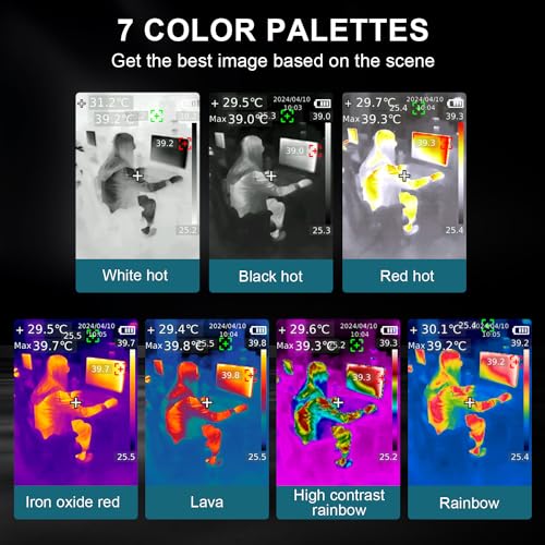 HANMATEK Thermal Camera with Resolution of 256 x 192 Pixels Ti260 Imaging Tool for Temperature Anomalies, Temperature Range -20°C to 550°C,Rechargeable Battery - Image 3