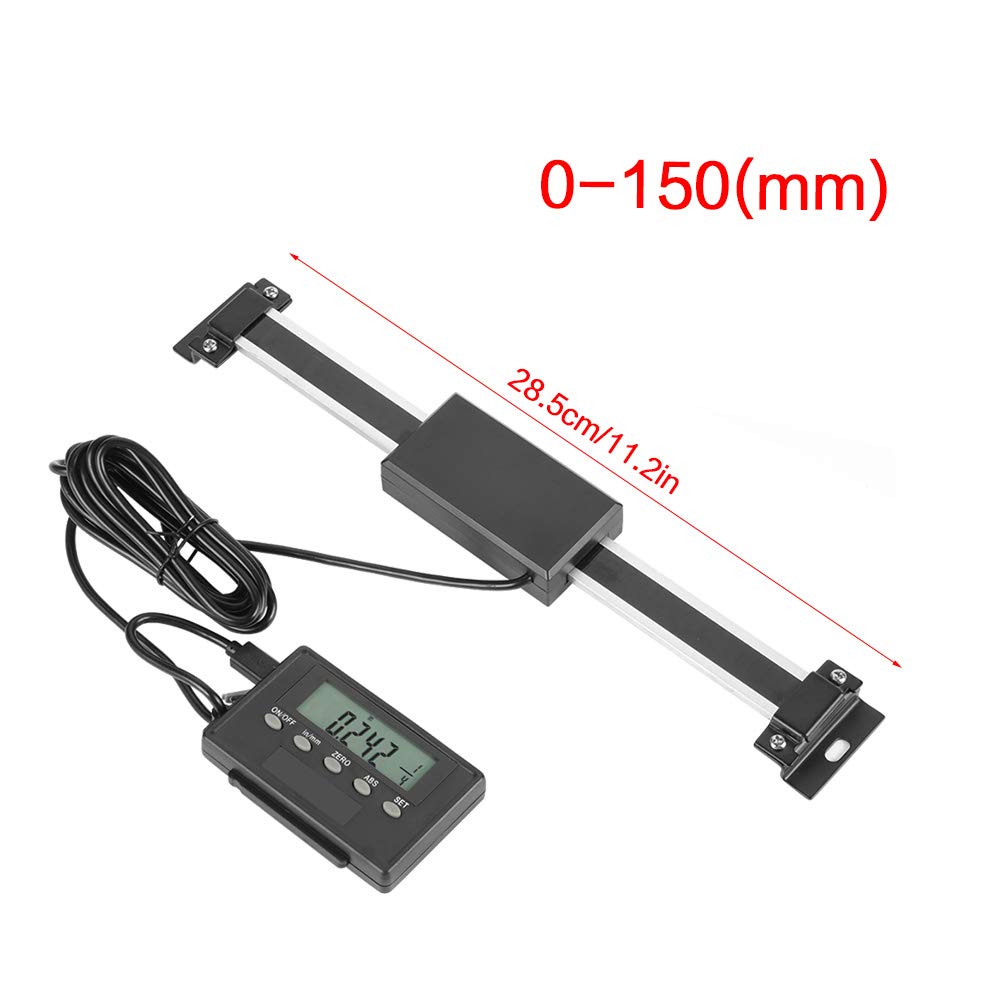 Échelle linéaire de lecture numérique, 0-150mm lecture numérique DRO à distance LCD Instrument de mesure réglable Durable pour fraiseuses ou tours