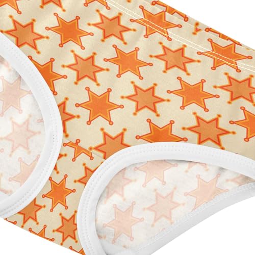 Little Girl Underwear Toddler Panties Kids Undies Cowgirl Badge Star Soft Cotton Briefs 2T-8Y4