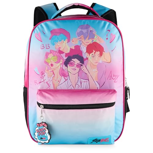 AI ACCESSORY INNOVATIONS Mochila de personagens de jogos 3D para meninos e meninas com alças ajustáveis nos ombros, Soda Pop, Standard, K-pop Demon Hunters