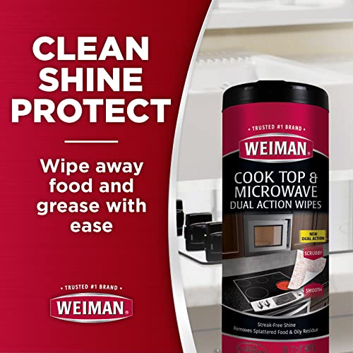 Weiman 90PK2 Glass Cooktop And Microwave Wipes - 2 Pack - Cleaner thumb #2