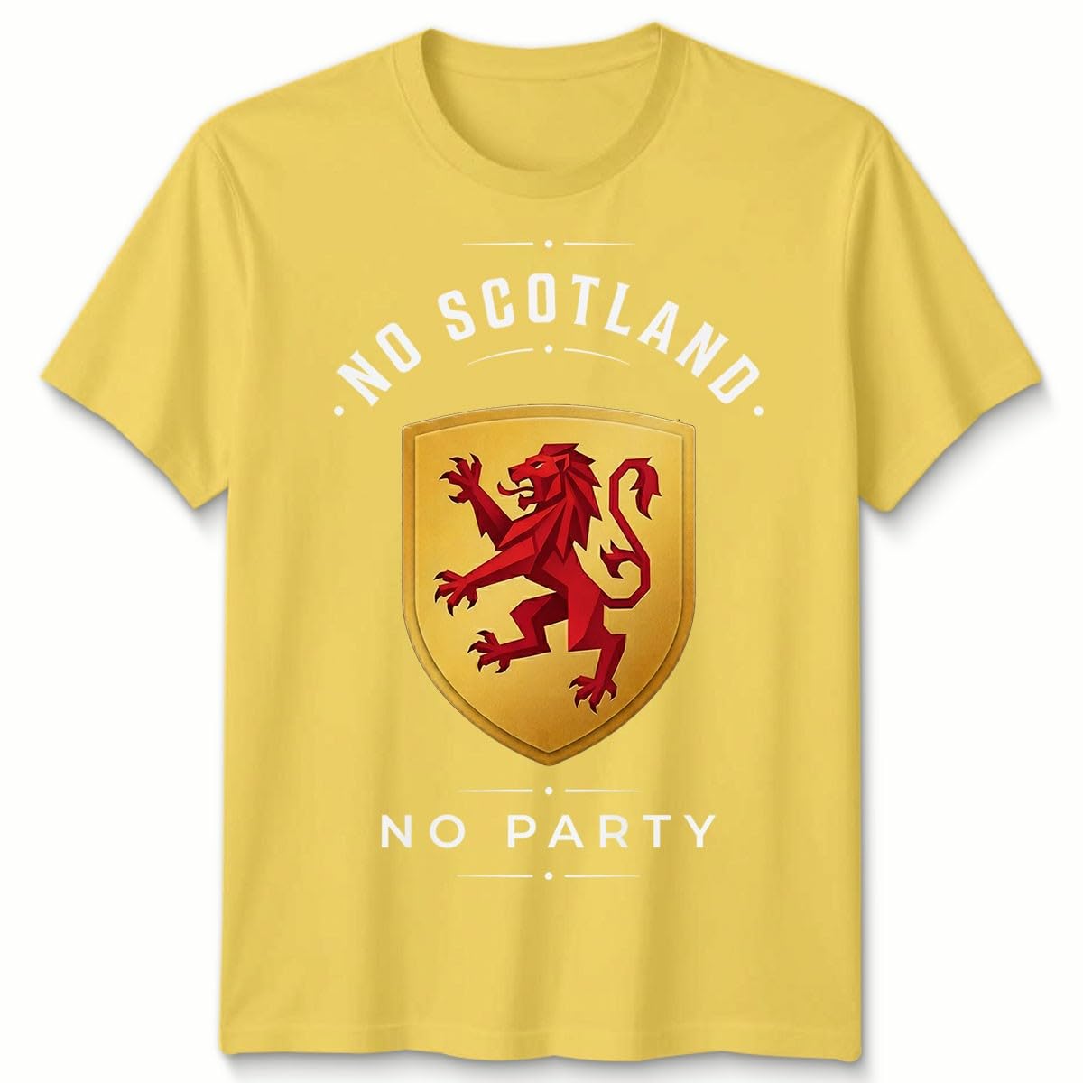 D&T No Scotland No Party Football Unisex T Shirt Scotland Fan Mens Womens Graphic Tee 3-4 Years Sunflower