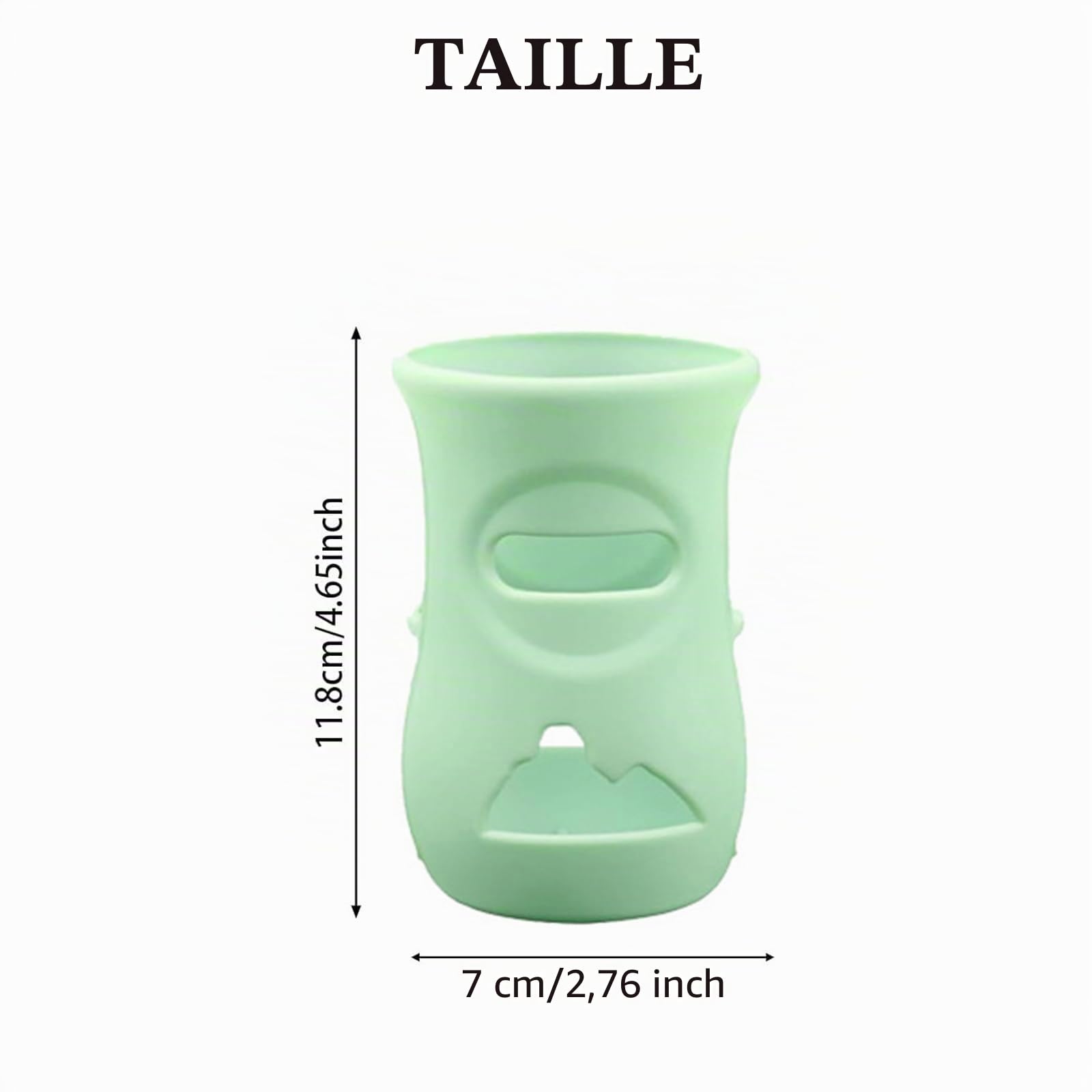Housses de Biberon Silicone Lot de 3 étuis en Silicone pour Biberons Avent en verre Naturel Compatible en Verre de incassables et sûrs, 240ml Protection pour biberon (A)