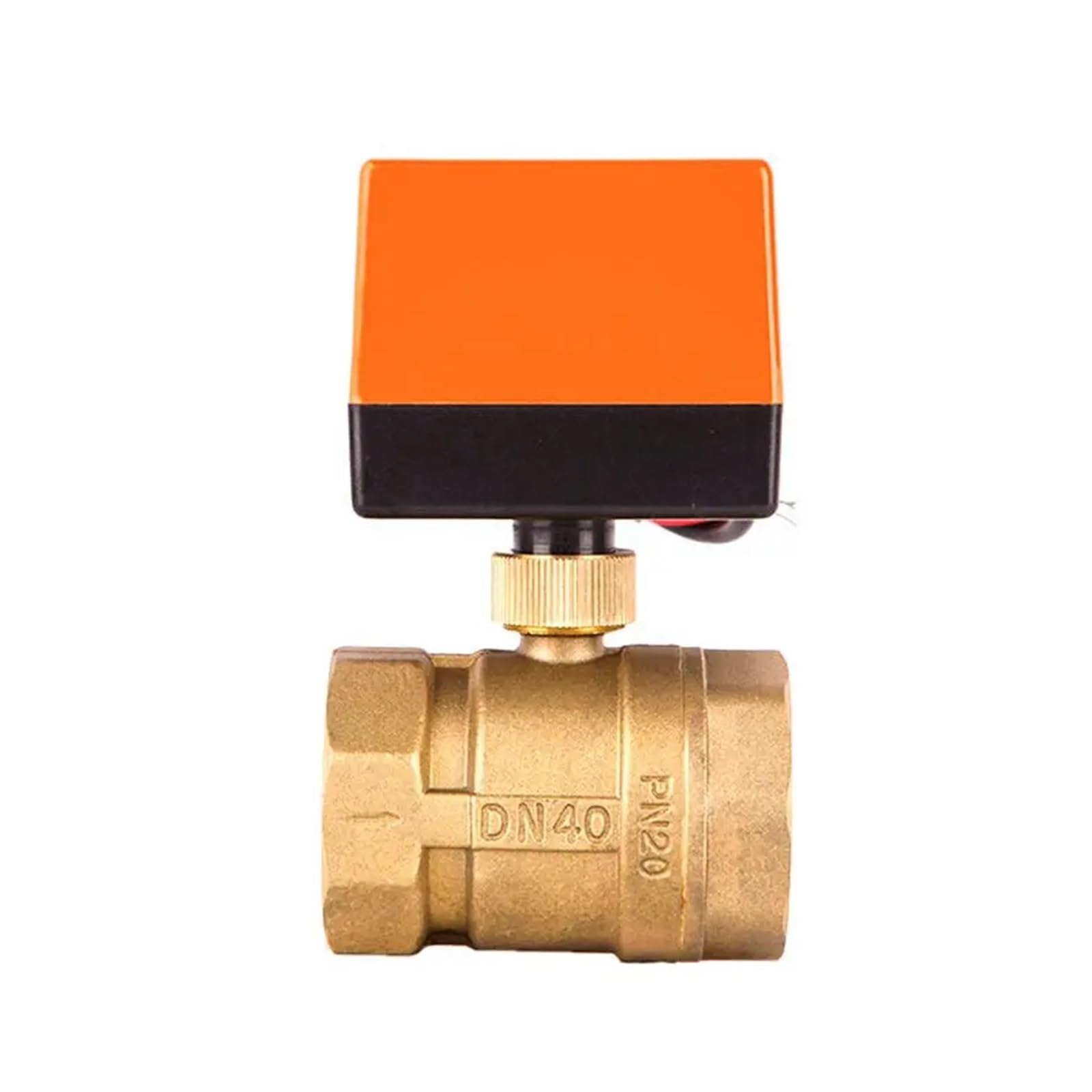 Lunmengcc 220Vac 1-1/2" Motorized 2-Way Ball Valve Dn40 Brass Electric Ball Valve 3-Wire 2 Point Control 220V 12V 24V